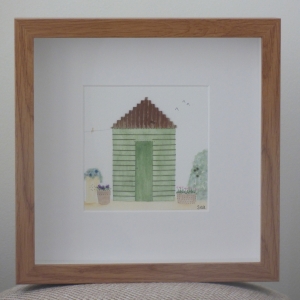 Garden Shed  embroidered painted picture