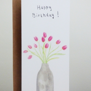 Vase of Tulips Card greeting card